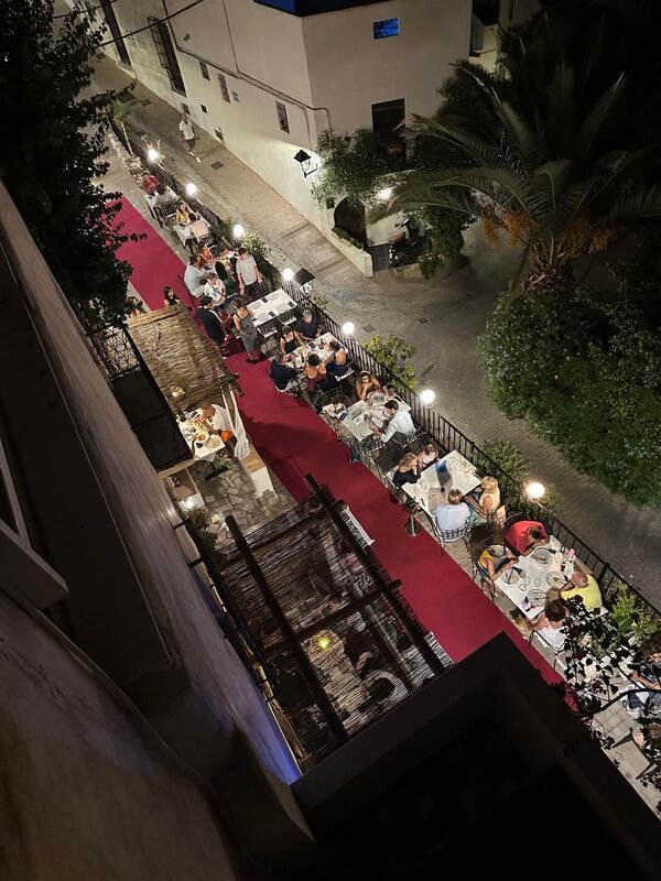 Vista superior de la terraza